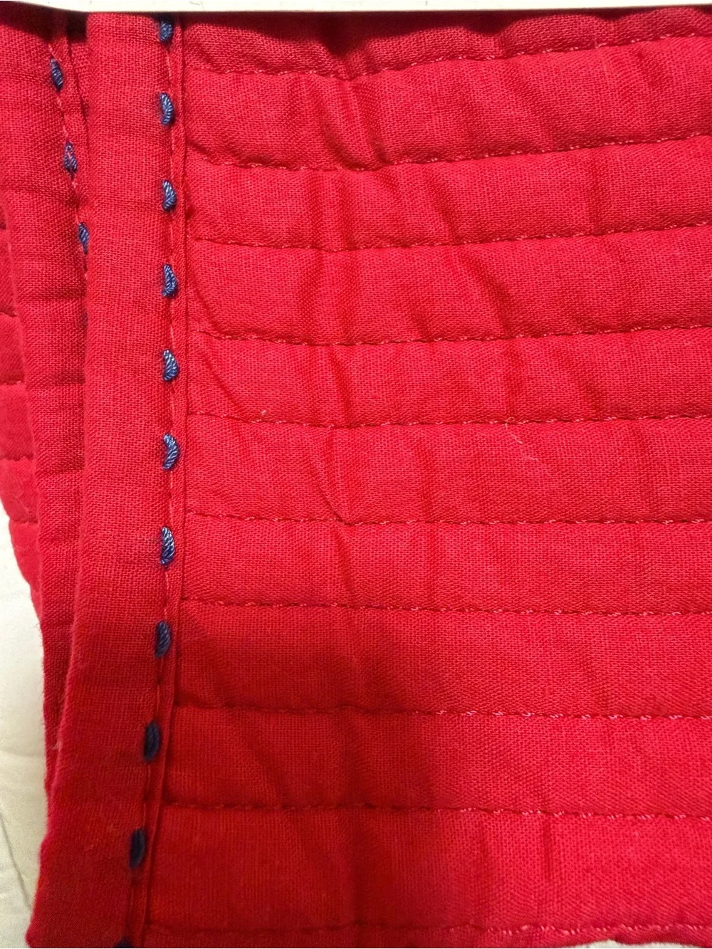 Pottery Barn Kids Red Kingston Quilted Standard Sham NWT Cotton